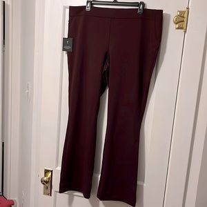 NWT burgundy bootcut slimming pants